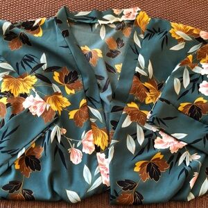 Floral Teal Women's Top